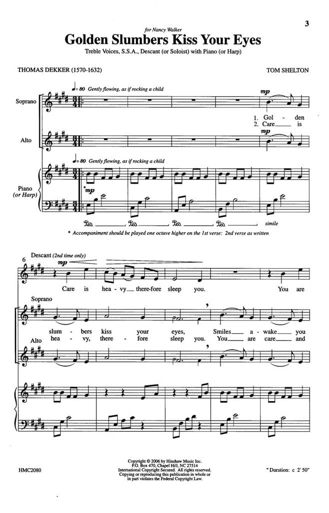 Golden Slumbers Kiss Your Eyes